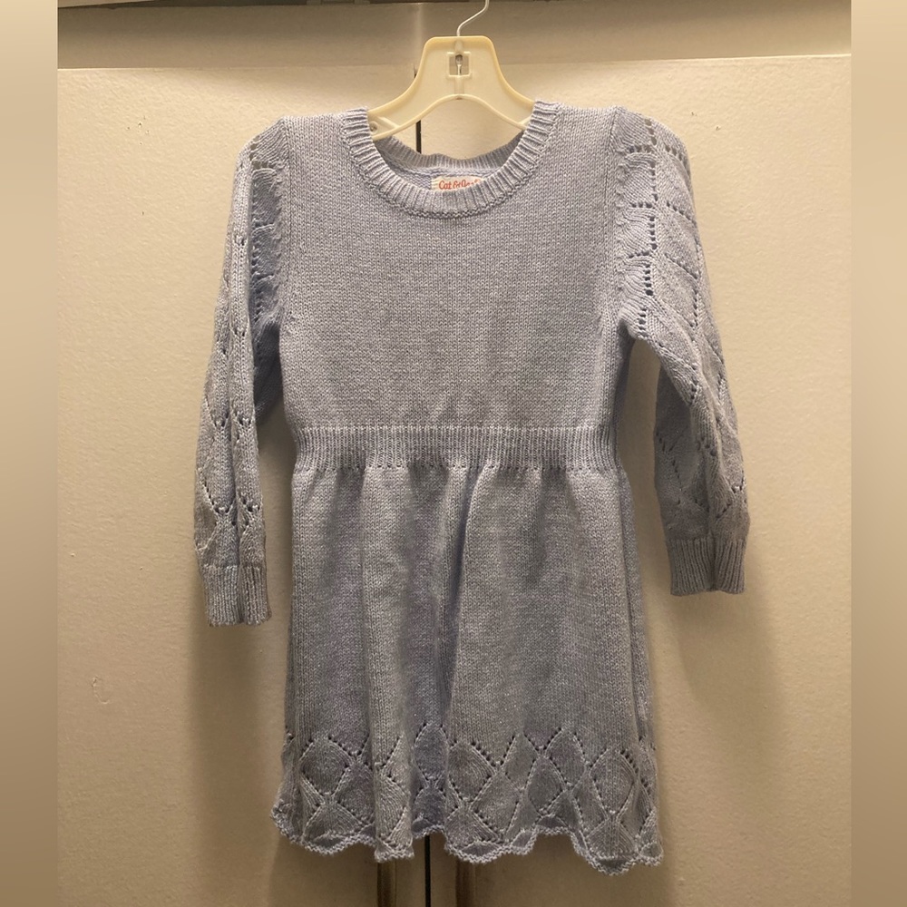 Toddler Cat & Jack white light blue dress from a pet and smoke free home.